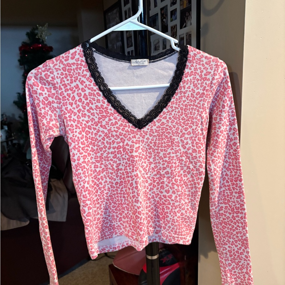 Pink Leopard Top